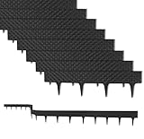 BigDean 6,4 m Rasenkante mit 8 Elemente á 80 cm - Biegbarer Kunststoff in...