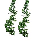 2 Pieces ivy Garland Artificial Hanging Vine, 2.5 m, 56 Pieces of ivy...