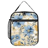 Lunchtasche für Damen und Herren, isolierte Lunchbox, Blumenmuster,...