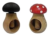 Wooden World 2 Nussknacker Set Dunkelbraun und Toadstool Nussknacker aus...