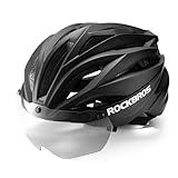 ROCKBROS Fahrradhelm Erwachsene mit Visier Magnetische Abnehmbarer, MTB...