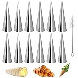 Xyvor 12 Stück Schaumrollenformen, Edelstahl Cannoli Röhrchen,...