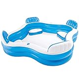Intex 56475NP - Aufblasbarer Familienpool Quadratisch mit Vier Sitzen,...