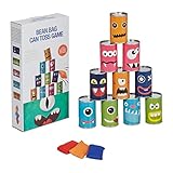 Relaxdays Tin Can Alley Dosenwerfen Monster, Büchsenwerfen für...