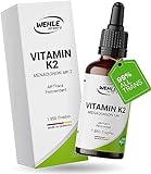 Vitamin K2 MK7 200µg 1850 Tropfen 50ml - Premium: 99% All-Trans Menaquinon...