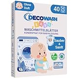 Waschmittelblätter für Babykleidung (bis zu 80 Wäschen) – Duftfrei,...
