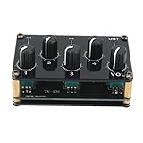 Sunicon Audio-Mixer, 4 Eingänge und 1 Ausgang, Mini-Soundboard-Konsole,...