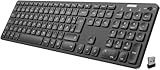 Arteck Kabellose Tastatur, Deutsches QWERTZ Layout wiederaufladbare USB...