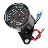 TKSE Elektronischer Drehzahlmesser, DC 12V Universal Motorrad LED...