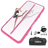DOBESTS Air Tumbling Matte Aufblasbar 10/20cm Höhe, Gymnastikmatte Größe...