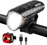 Deilin Upgraded LED Fahrradlicht Set, StVZO Zugelassen Fahrradlampe,...