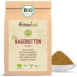 Bio Hagebuttenpulver (500g) | ganze Hagebutte gemahlen | 100% ECHTES Bio...