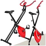 tectake Fitness Bike Heimtrainer Fahrrad Hometrainer platzsparend klappbar...