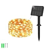 Etopgo Solar Lichterkette Aussen 5M 50 LED Lichterkette Außen Solar 8...