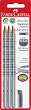 FABER-CASTELL 117197 - Bleistiftset GRIP 2001 mit Gummi-Tip, Härtegrad:...