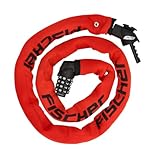 FISCHER Fahrradschloss, Kettenschloss Neopren mit Zahlenschloss, hohe...