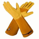 LAUTER SCHUTZ ® DORNENSICHERE Rindsleder Handschuhe -Mit Rückennaht für...