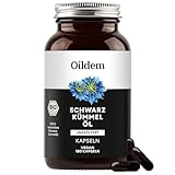 Oildem Bio-Schwarzkümmelöl Kapseln Vegan (UNGEFILTERT), (Ohne Hitze)
