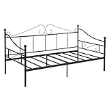 DORAFAIR Tagesbett mit Lattenrost Metallbett Bettrahmen, Bettsofa...