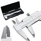 Retoo Messschieber Analog 150 mm aus Stahl mit Feststellschraube,...