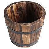 OSALADI Holz Blumentopf Vintage mit Griffen Mittelgroßer Pflanzkübel aus...