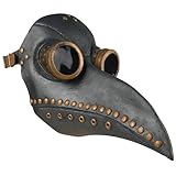 Whyzsjnclg Pestdoktor, Pestdoktor-Maske, Latex-Steampunk-Kostüm mit langer...