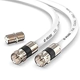 G-PLUG 10m Koaxialkabel RG6 – 135dB 4-fach geschirmt mit vergoldeten...