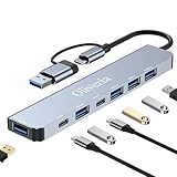 USB C Hub 3.0, 7 in 2 USB Hub 3.0 Multiport Adapter mit USB 3.0, USB 2.0...