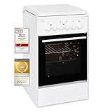 Exquisit Standherd EH 11.3-4 | Elektro-Standherd | 50 cm | Masse-Kochfeld |...