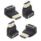 LEENUE 4 Stück HDMI Winkelstecker 90 Grad und 270 Grad, HDMI Winkel...