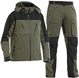 FLADEN Outdoor Authentic 2.0 Angel Anzug - Grün-Schwarz - Jacke + Hose -...