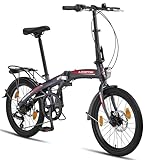 Licorne Bike Phoenix 2D 20 Zoll Aluminium Faltrad Klapprad Scheibenbremse...