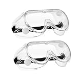 2 Stück Schutzbrille Arbeitsschutzbrille für Brillenträger Staubdichte...