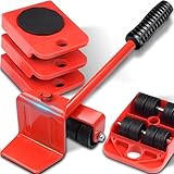 Retoo Möbel Transportroller Set, 4 Möbelroller & 1 Lastenheber, Möbel...