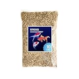 Teichsticks Premium 10L einfarbig - Natürliches Premium Fischfutter für...