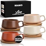 MIAMIO - 4 x 320 ml Kaffeetassen/Cappuccino Tassen mit...