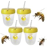 4PCS -Wespenfallen im Freien im Freien, 3, 7 x 4, 7 Zoll wiederverwendbar
