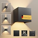 Scandinavian home LED Wandleuchte Aussen & Innen I Helligkeit einstellbar I...