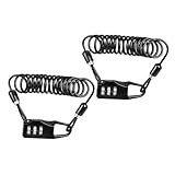 FOMIYES 2 Stück Fahrradkabelschloss mit 3 Stelligem Zahlencode 1 Meter...