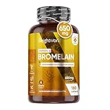 Bromelain Kapseln - 650mg pro Tagesdosis - 180 vegane Kapseln - 6 Monate...