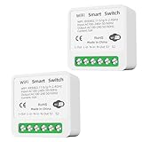 GERUI 2Pcs Smart Lichtschalter,Smart Home WLAN Bluetooth Schalter Wireless...