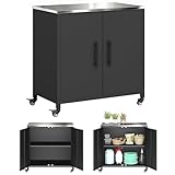 Outsunny Gartenschrank mit Pflanztisch Geräteschuppen mit Edelstahl...