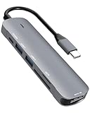 USB C Hub Adapter 6 in 1, USB C Docking Station Multiport Verteiler mit...