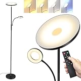 LED Stehlampe Wohnzimmer Dimmbar, 42W 3600LM Deckenfluter mit Leselampe,...