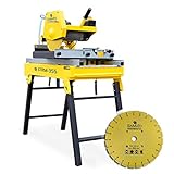 BAMATO Steinsäge STRM-355 | mit Fahrwerk & Diamanttrennscheibe |...