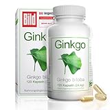 Ginkgo biloba Blattpulver 420mg | aus der Apotheke | 120 Kapseln...