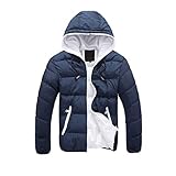 Fahrradjacke für Herren - Herren Outdoor Hooded Jacket Lässige Bikerjacke...