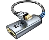 WARRKY 4K Mini DisplayPort auf HDMI Adapter, [Vergoldete, Geflochten,...