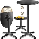 Casaria® 2in1 Stehtisch Höhenverstellbar Klappbar 70 cm / 115 cm...