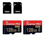 Micro-SD-Karte, 128 GB, Klasse 10, Micro-SD-Speicherkarten mit SD-Adapter,...